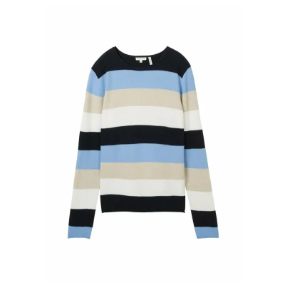 Bild av TOM Tailor Stickad tröja, Storlek: Small, Blue block stripe