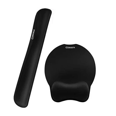 Bild av GIMARS Musmatta och tangentbord handledsstöd set, för mus med minnesskum ergonomiskt att avlasta handleden
