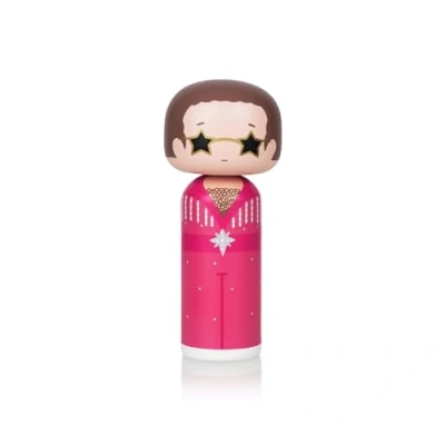 Bild av Lucie Kaas Kokeshi Elton Pink Outfit Figur Small H14,5 cm