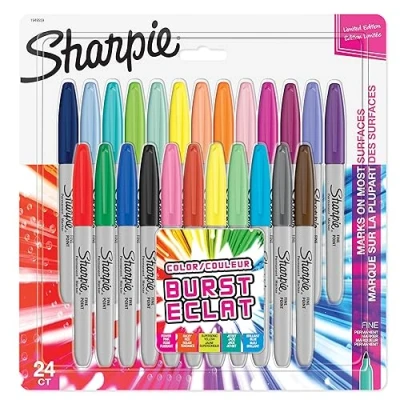 Bild av SHARPIE 1956292 Permanenta Märkpennor, Flerfärgad, Paket med 24