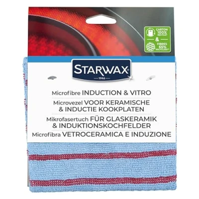 Bild av STARWAX Mikrofiberduk speciellt för glaskeramik och induktion rengör smuts fettstänk slipande absorberande sida repar inte Tvättbar vid 60 Med 65% återvunna fibrer
