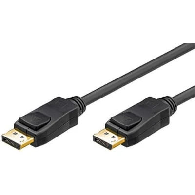 Bild av goobay 49959 DisplayPort anslutningskabel 1,2, 4K, guldpläterad, kontakt till för överföring av video/ljudsignaler, 2 meter, mörkgrön brun