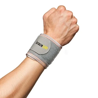 Bild av BraceUP® handledskompressionsrem och stöd, en storlek justerbar One Size Adjustable SILVER