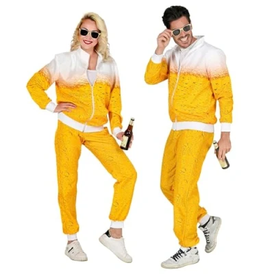 Bild av Widmann Kostym träningsoverall, öl, 80 tals outfit, joggingdräkt, maskeraddräkter, karneval