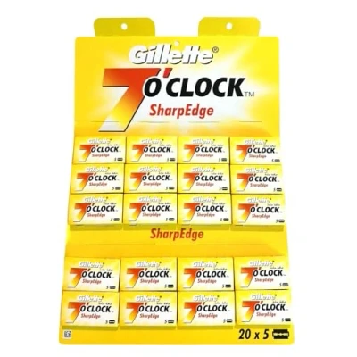 Bild av Gillette 7 O&#039;Clock SharpEdge Dubbeleggade Rakblad 100 pack