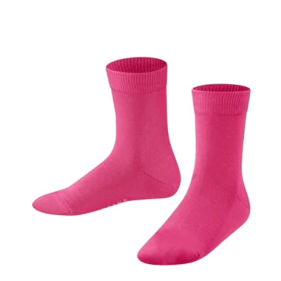 Bild av FALKE unisex barn familj strumpor andas hållbar biologisk bomull förstärkta barnstrumpor korta slitstarka hudvänliga halkfria enfärgade 1 par, Lila (fuchsia 8856) ny miljövänlig, 23 26 EU