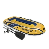 Bild av Intex Gummibåt, Challenger 3 Boat Set, Flerfärgad, 295 x 137 43 cm
