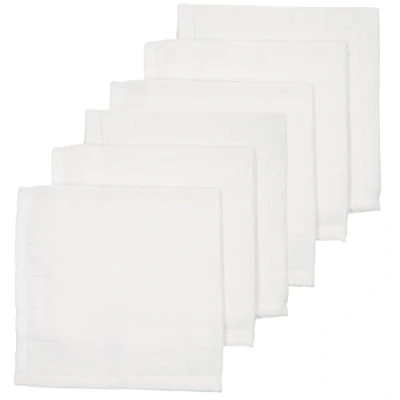 Bild av Meyco Baby Uni burp cloths, 6 delar (muslindukar, muslindukar av 100% bomull, absorberande &amp; snabbtorkande, multifunktionellt babytillbehör), Vit
