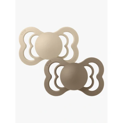 Bild av BIBS Supreme Napp 2 pack Latex Stl 1 Symmetrisk, Vanilla/Dark Oak