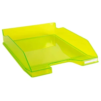 Bild av Exacompta Ref 113235D Linicolor brevfack Combo Midi 347 x 255 65 mm i storlek, rymmer upp till 500 ark, lämplig för A4 dokument limegrön transparent glansig