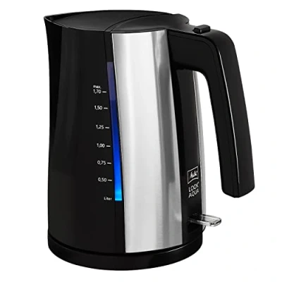 Bild av Melitta Look Aqua II 1026 02, vattenkokare med blå belysning, 1,7 liter, svart, rostfritt stål