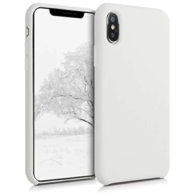 Bild av kwmobile Fodral kompatibelt med Apple iPhone XS mjukt skyddande TPU silikonfodral vitt
