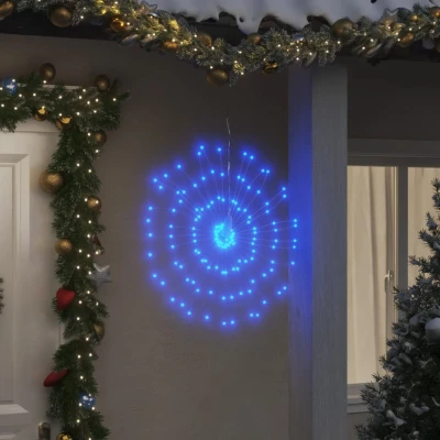 Bild av VidaXl Julbelysning 2 St 140 Led Blå 17 Cm