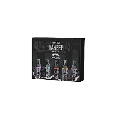 Bild av BARBER MARMARA Grafitti 5 pack Mini Eau de Cologne Spray x 50 ml Resestorlek Aftershave Rakvatten Presentset AFTER SHAVE MEN prover för män kolonyspray