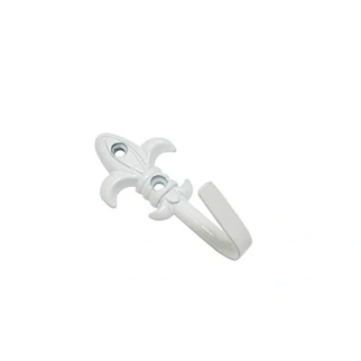 Bild av GARDINIA dekorativa krokar lilja, 2 stycken, Gardinhållare, Längd: 5,5 cm, Metall, Vit