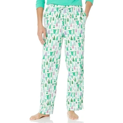 Bild av Amazon Essentials Men&#039;s Pyjamasbyxa i flanell (finns Big &amp; Tall), Écru Festligt träd, M