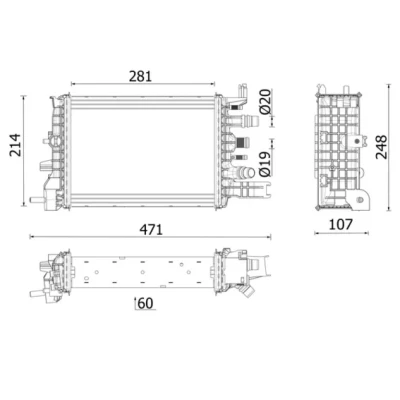 Bild av Kylare, motorkylning MAHLE CR 2632 000P
