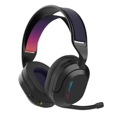 Bild av JLab Nightfall Over Ear trådlöst spelheadset spelhörlurar med mikrofon för PC/Xbox/PS5/PS4/Nintendo Switch 50 mm drivrutin, molnskumkuddar och ljudisolerande inre hylla