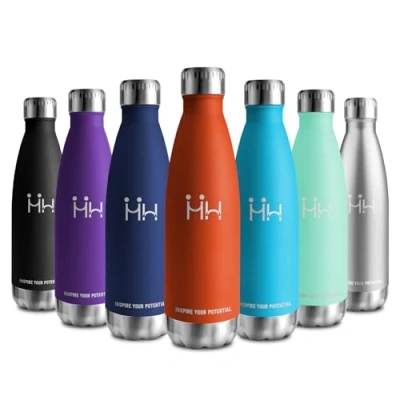 Bild av termosflaska i rostfritt stål 500 ml, termoskanna BPA fri, kolsyra, lämplig för metallflaska, dubbelvägg camping, barn, fitness, bubblor, sport, resor, pojkar, flickor
