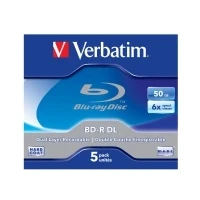 Bild av Verbatim 5 x BD R DL 50 GB 6x CD fodral
