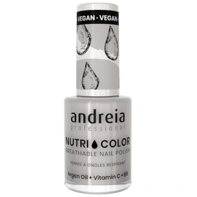 Bild av Andreia Professional NutriColor andningsbart nagellack veganskt och grymhetsfritt gör det själv med långvarig glansfinish färg NC3 grå 10,5 ml