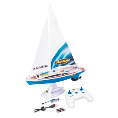 Bild av Carson 500108053 Sailboat Atlantic 2.4GHz 100% RTR fjärrstyrd båt, RC båt för barn och vuxna, inklusive fjärrkontroll