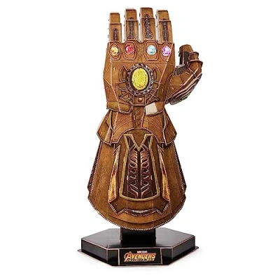 Bild av 4D BUILD Marvel 3D pussel Avengers modell 142 bitar Infinity Handske Thanos Saga vuxenpussel samlarobjekt byggspel vuxen leksak spel för barn 12+