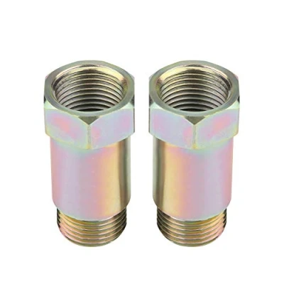 Bild av syrsensoradapter, Qiilu syresensor adapter, gul 2 st O2 förlängare förlängning distanser bungs adapter 45 mm 22 M 18 x 1,5