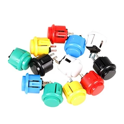 Bild av EG STARTS 12 x 24 mm OEM Arcade Button Switch Perfect Ersätt för Sanwa OBSF Tryckknapp DIY Fighting Stick PC Joystick Games Parts (Varje färg på 2 st)