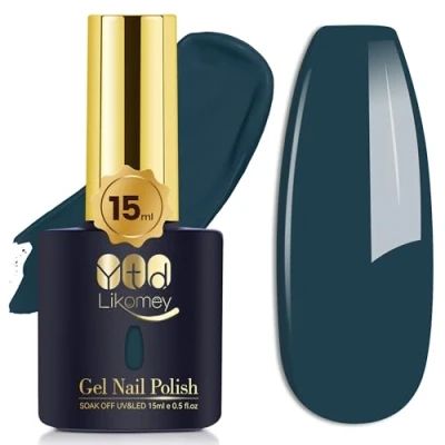 Bild av YTD Likomey UV LED Gel lack Nagellack,15ml Egeisk Blå Blötlägg Av Höst Vinter Nagellack,CS010
