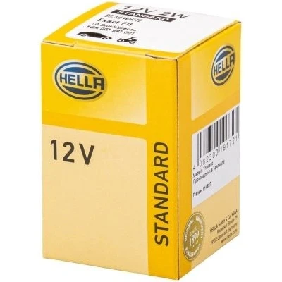 Bild av HELLA 8GA 007 997 001 Ampoule, éclairage des instruments 12 2 Ampoule sur socle B8.3d Halogène