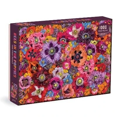 Bild av Galison 9780735375550 Bees in the Poppies Jigsaw Puzzle, Multicoloured, 1000 Pieces