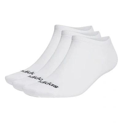 Bild av adidas Unisex Vuxen Thin Linear Low Cut Socks 3 Pairs, White / Black, 6.5 8