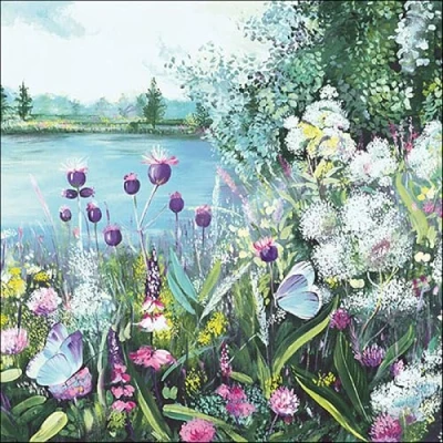 Bild av 20 servetter en dag vid sjön natur semester bordsdekoration 33 x cm