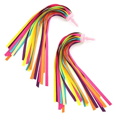 Bild av 1 par barncykelstyre Streamer Cykel Rainbow Barncyklar Tillbehör för barn Cykelgrepp (flerfärgad)