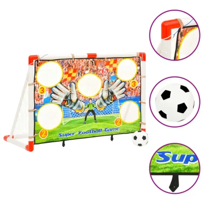 Bild av VidaXl Fotbollsmål Med Bakgrund 120X51X77,5 Cm