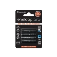Bild av Panasonic eneloop pro, Ready to Use NiMH batteri, AAA/Micro, 4 pack, min. 930 mAh, 500 laddningscykler, med mycket hög effekt och låg självurladdning, uppladdningsbart batteri