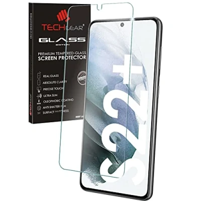 Bild av TECHGEAR GLASS Edition kompatibel med Samsung Galaxy S22 Plus/S22+ 5G, skärmskydd i härdat glas [2,5D rund kant] [9H hårdhet] [kristallklarhet] [repbeständig] [Ingen bubbla]