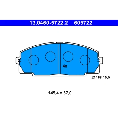 Bild av ATE 13.0460 5722.2 Jeu de plaquettes frein contact signal d&#039;usure exclu TOYOTA: Dyna Сamion à Plateau / Сhâssis, HIACE 4 Bus, Kasten