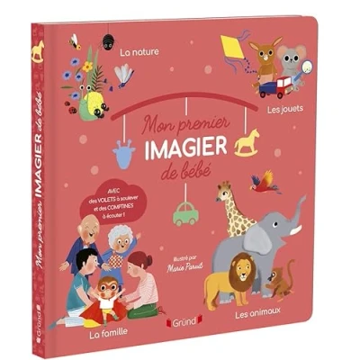 Bild av Mon premier imagier de bébé Livre d&#039;éveil Dès 12 mois: Avec des volets à soulever et comptines écouter !