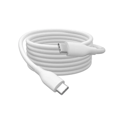 Bild av DIGITUS USB 2.0 anslutningskabel 1m Type C till High Speed 480 Mbit/s 60W strömförsörjning flexibel silikonkabel vit för iPad, iPhone, Android smartphones, surfplattor