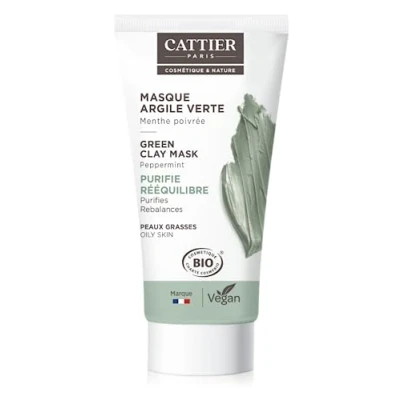 Bild av Cattier Mini Mask grön lera fet hud 30 ml