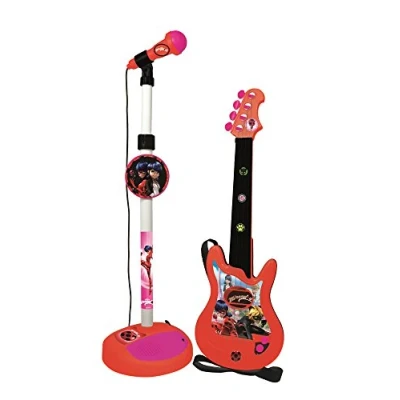 Bild av Reig 2675 Miraculous: Tales of Ladybug &amp; Cat Noir gitarr med stativmikrofon och förstärkare, röd