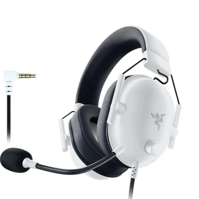 Bild av Razer BlackShark V2 X (PlayStation) Trådbundet e sportheadset för PlayStation 5 konsolen (250 g, kardioidmikrofon, 50 mm högtalarelement, passiv brusreducering, 3,5 uttag) Vit