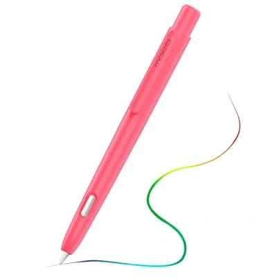 Bild av MoKo Holder Case Compatible with Apple Pencil 2nd Generation, Retractable Protective Cover Sturdy Clip, Hard PC Case, Support Double Tap,Watermelon Red