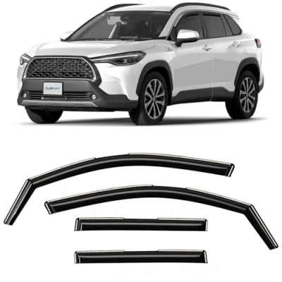 Bild av CLIM ART Vindavvisare för/kompatibel med Toyota Corolla Cross 2022 2024. Bilfönster Regnskydd Regnavvisare Integrerade Paket 4
