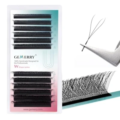 Bild av W Fransar 3D Premade fläkt Lashes Extensions 0,07 mm c Curl 8 14mix Gemerry Eyelash Noir Volume Tjocka Professionell Single Lash Individual Russian Tray(W 007 cur 14mix)