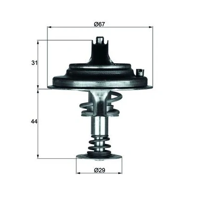 Bild av Termostat, kylvätska MAHLE TX 26 80D1