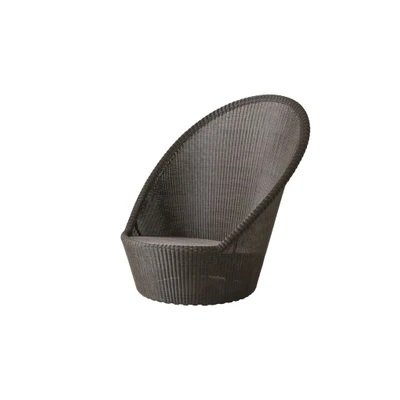 Bild av Cane line Kingston solstol m. hjul Lounge stol Mocca/Weave W92 x D102 H98 cm