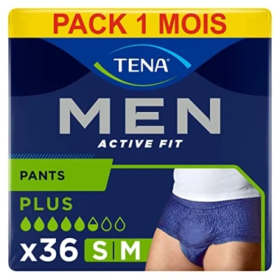 Bild av TENA Män aktiv passform byxor Plus, M, 9 ct (paket med 4)